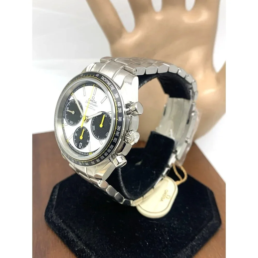 Omega Speedmaster Racing Men's Watch Swiss Automatic Chronograph White Dial 40mm